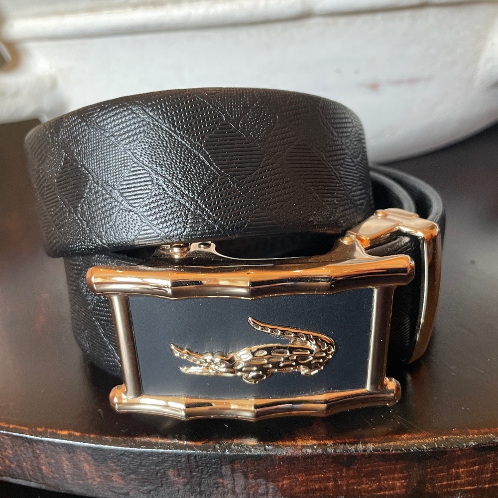 Mens Adjustable Black Belt